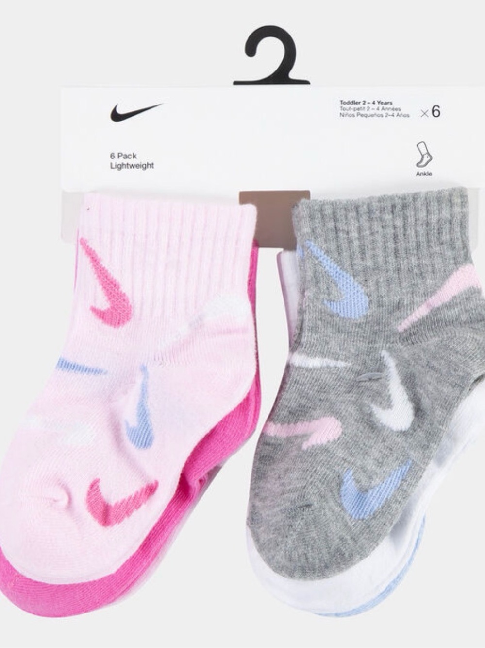 School Nike Swoosh Toddler Girls Anklet Socks!